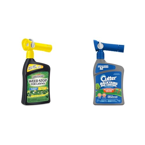 Spectracide 32oz Weed Stop Lawn Concentrate & Cutter 32oz Backyard Bug Control Spray Mosquito & Insect Repellent