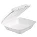 Dart 90HTPF1R Lg Perforated Foam Hinged Container, 9 in (Case of 200)