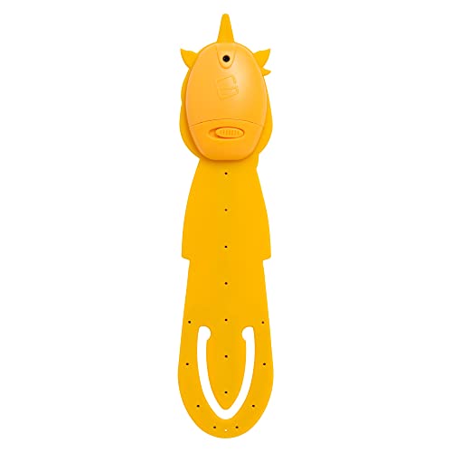 Image of Gifts for Readers & Writers Book Light for Kids, Clip On Reading Light for Bed, 2in1 Flexilight Pals & Bookmark, Small & Lightweight with a Soft Glow, 2 Batteries Included, Unicorn Yellow