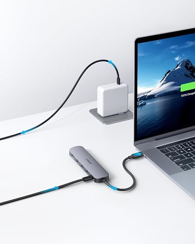 Image of Anker USB-C Hub (5-in-1), 4K@30Hz HDMI with 100W Max Power Delivery, USB-C and USB-A Data Ports, Compact and Stylish for MacBook, Dell XPS, and More (Charger Not Included)