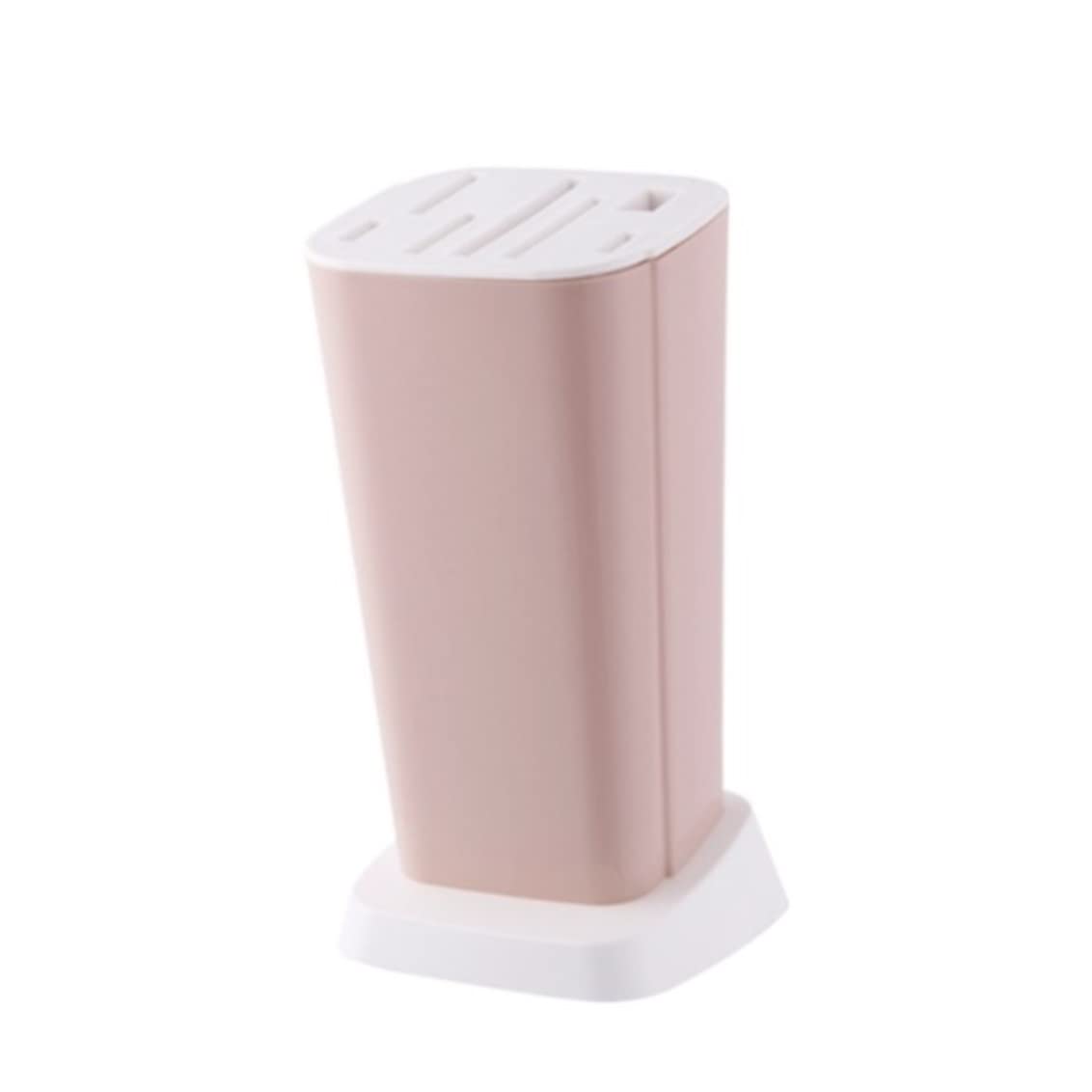 GAOJUNAN Knife Block Without Knives, Universal Knife Holder Storage Rack Drain Cutlery Shelf Organizer Multifunctional Kitchen Accessories Tool Tools(Pink)