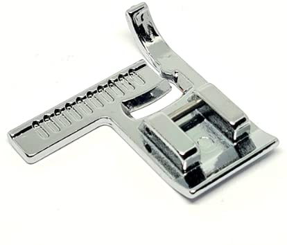 Image of ZENITH Stitch Guide Pressure Foot Snap on Type for Automatic Electric Low Shank Sewing Machines Suitable for Usha Janome Brother Singer etc Steel Finish (Stitch Guide Foot)