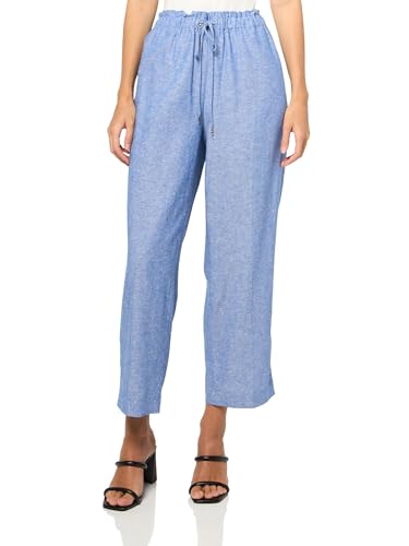 Pantacourt jambe large Anne Klein avec cordon de serrage confortable pour femme