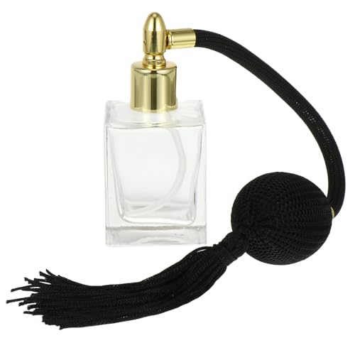 Garneck Glas Parfüm Zerstäuberflasche mit Schwarzer Ballpumpe Wiederbefüllbare Multipurpose Sprayflasche für Parfum Kosmetik und Hautpflege Langlebig und Reisefreundlich