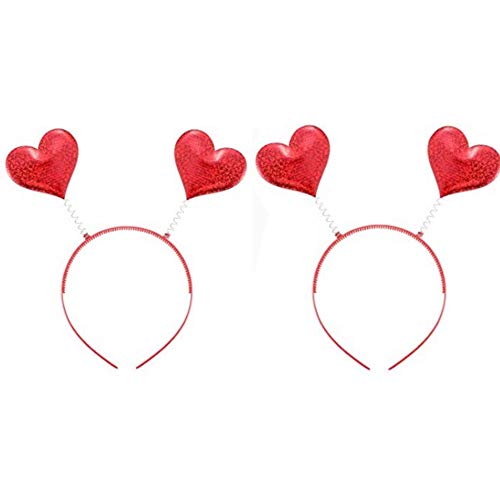 2pcs Heart Headband Valentine’s Day Party Hair Accessoires Hair Hoop Love Heart Headband for Valentine's day,party decoration