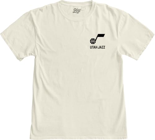 Image of Blue 84 NBA Unisex-Adult NBA Officially Licensed T-Shirt Ringspun Front /Back Ivory