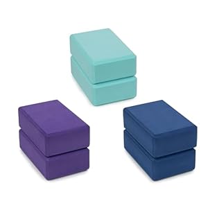 3″ Yoga Block, 6 Pack Bulk EVA Foam Yoga Blocks, Firm and Supportive Yoga Brick, Balance Foam for Stretching, Pilates, and Workout, 3″ x 6″ x 9″, Assorted