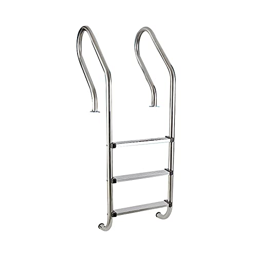 Escalera para piscina de acero inoxidable, 3 peldaños miniatura 1