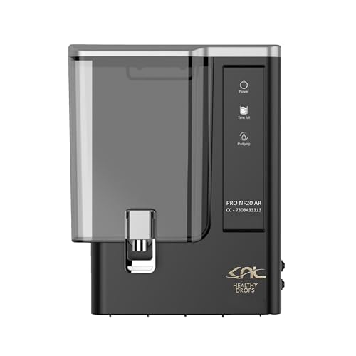 Image of KNL PRO NF20 AR, SS 304 UV, Nanofiltration + pH regulator, for raw water TDS up to 200 ppm, Reduces TDS (10-25)%, water recovery 55%, water filter, no TDS controller, 10 ltr storage + TDS meter