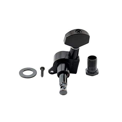 Musiclily Pro Mécaniques 6 en ligne Scellée pour Guitare électrique Fender Stratocaster Telecaster, Noir - Les Beatles, Paul McCartney, John Lennon, RIngo Starr, George Harrison Musiclily Pro Mécaniques 6 en ligne Scellée pour Guitare électrique Fender Stratocaster Telecaster, Noir – Image 6