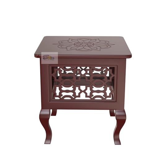 Image of Wooden Stool Table Solid Wood Best Used as Bedside Corner Footrest Foot Step Stool Tea Coffee Plants for Living Room Outdoor Furniture Pre-Assembled