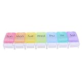 Material: PP 7 Tage Pillendose Pillenbox Tablettendose Tablettenbox Medikament Box Vitamin Aufbewahrungsbox