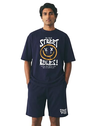 Image of Fflirtygo Men Graphic Print Cotton T-Shirt & Short Set for Men /Boys