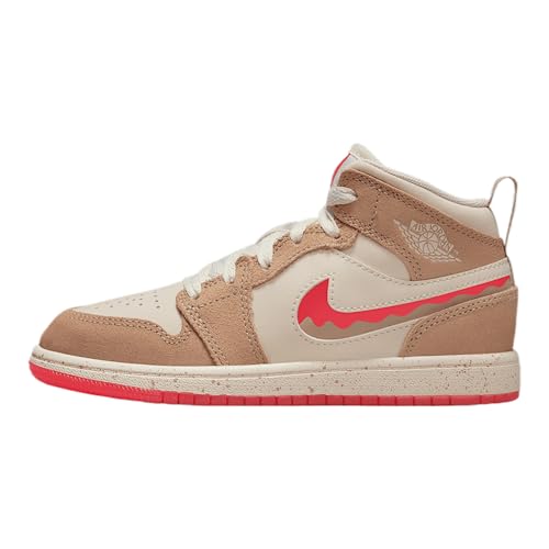 Jordan 1 Mid SE '�s�[�i�b�c�o�^�[&�[���[' �v���X�N�[���V���[�Y - HJ5960-206, �f�U�[�g/�t���[�W�������b�h�y�[���A�C�{���[�B, 11 Little Kid