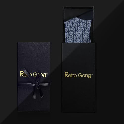 Retro Gong Men's Dress Socks Premium Mercerized Cotton Business Formal Sock, Gift for Entrepreneurs Admin Professionals Day4