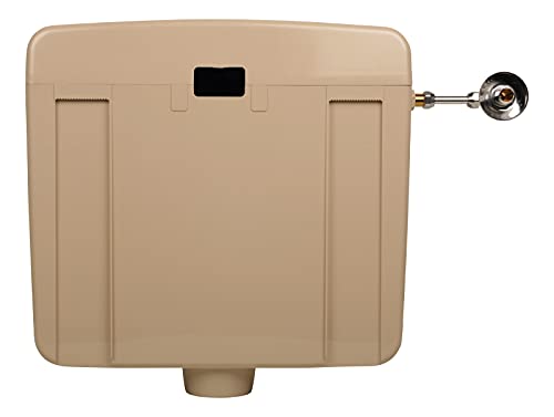 Calmwaters® Spülkasten Beige mit Spül-Stopp-Funktion, 6-9 Liter Spülmenge, Aufputzspülkasten WC schmal, flacher Spülkasten Elements, Aufputz-Montage, Start-Stopp-Taste, Beige-Bahamabeige, 29HB2716 – Bild 7