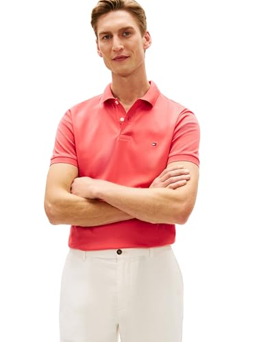 Image of Tommy Hilfiger Mens Short Sleeve Casual Polo Shirts in Regular Fit with Liquid Cotton