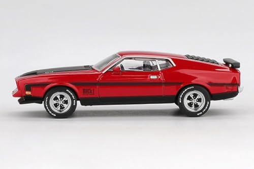 Miniatura Mustang Mach 1 Race Red 1971 Escala 1/64 miniatura 3