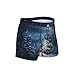 HJKTVDRQ Christmas Tree Snow Print Men'S Boxer Briefs,Comfortable Boxer Briefs,Perfect Choice For Men'S Fashion