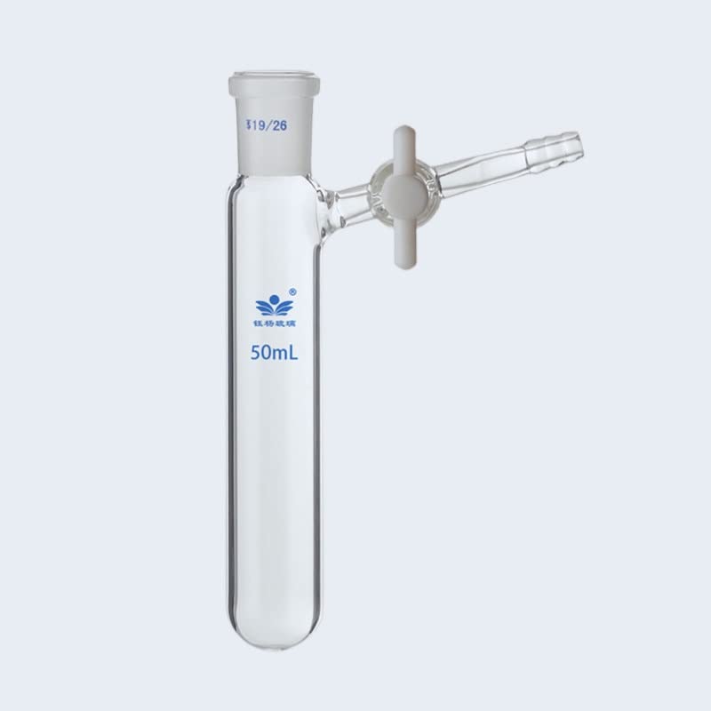 kolba laboratoryjna ze szkła borokrzemowego. 1 szt. Szkło laboratoryjne 10/25/50/100/250 ml Kolba reakcyjna z mielącym otworem, rurka Schlenka z tłokiem PTFE(100ml caliber24)
