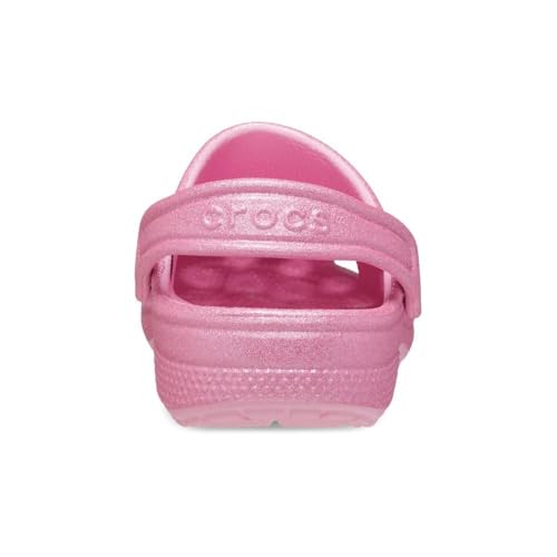 Image of Crocs Classic Glitter Clogs (Little Kid /Big Kid) Pink Tweed Glitter 1 Little Kid M