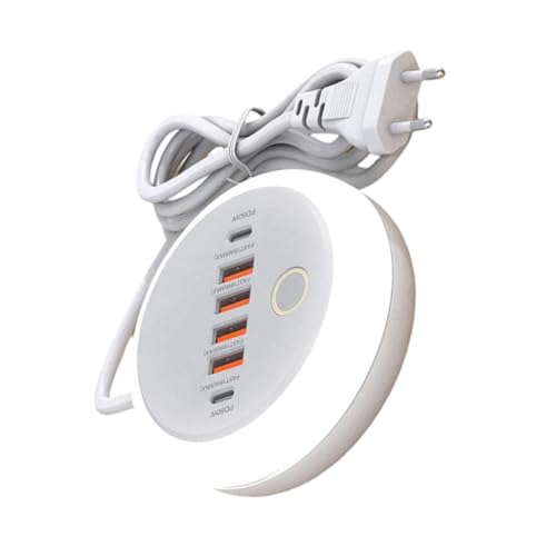 6 Port USB Charging Adapter 2 Type C+4 USB Port Fast Charging For Multiple