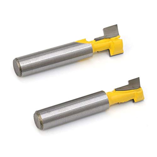 2PCS 8mm Vástago T-Slot Router Bits Cortador de carpintería Fresa de madera Fresa Router Bits con alta dureza Mayitr