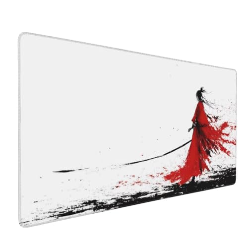 Tapis de souris grand format XXL 900x400 anti-effilochage pour clavier de bureau