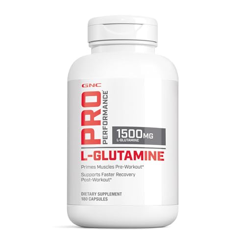 GNC Pro Performance L-Glutamine 1500mg, Amino Acid Supplement, Supports Muscle