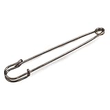 [ジュエル ボックス] JewelVOX ブローチ シンプル ロング キルトピン・安全ピン 10.0cm ブラックメタル 選択