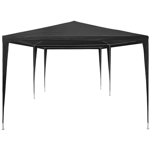 Homgoday Carpa para fiestas resistente a los rayos UV y al agua, 3 x 6 m, color antracita, techo de polietileno, marco de acero, modelo 45088