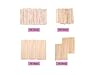 Mibly 4 Style 300 Pcs Assorted Wooden Wax Sticks for Body Legs Face and Small Medium Large Sizes Eyebrow Waxing Applicator Spatulas for Hair Removal or Wood Craft Sticks #2