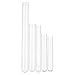 50pcs Clear Glass Test Tubes Flat Glass Test Container for Scientific Experiment- Scientific Experiments