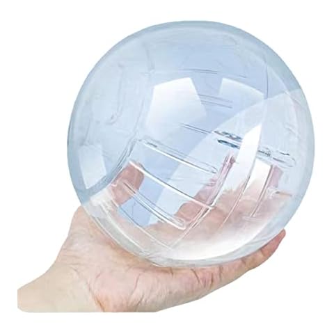 Hamster Exercise Ball Silent Hamster Wheel Small Animals Transparent Ball for Dwar Rat Relieves Boredom and Increases Activity (6 inch, Clear) Cover