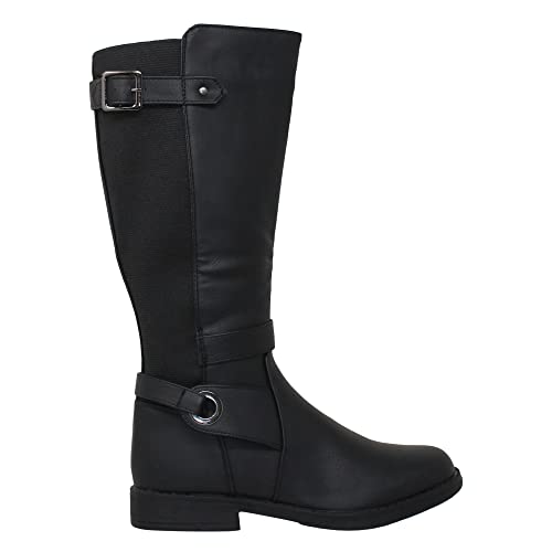 Generation Y Girl's Mid-Calf Knee-High Boots Riding Zip Closure2