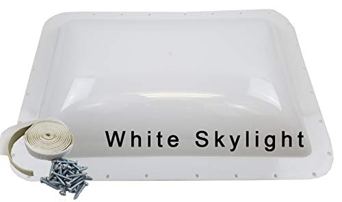 Class A Customs Premium Heavy Duty RV Camper Trailer Skylight - 18 x 26 OD / 14 x 22 ID White - Install Kit PS