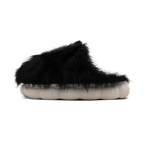 Image of VRITRAZ Soft Comfy Fur Indoor Outdoor Soft Bottom Fur | Anti Skid | Lightweight Winter Slipper, Warm House Chappal