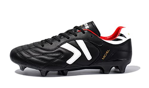 KELME Soccer Cleats Men's FG - Pro Calfskin Leather Soccer Shoes - Outdoor/Indoor Football Boots Unisex Adult Sizes