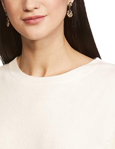 Image of Marks & Spencer Women's Cashmilon Crew Flatpack Acrylic Cardigan Sweater (T38 /1895 Cream 22)