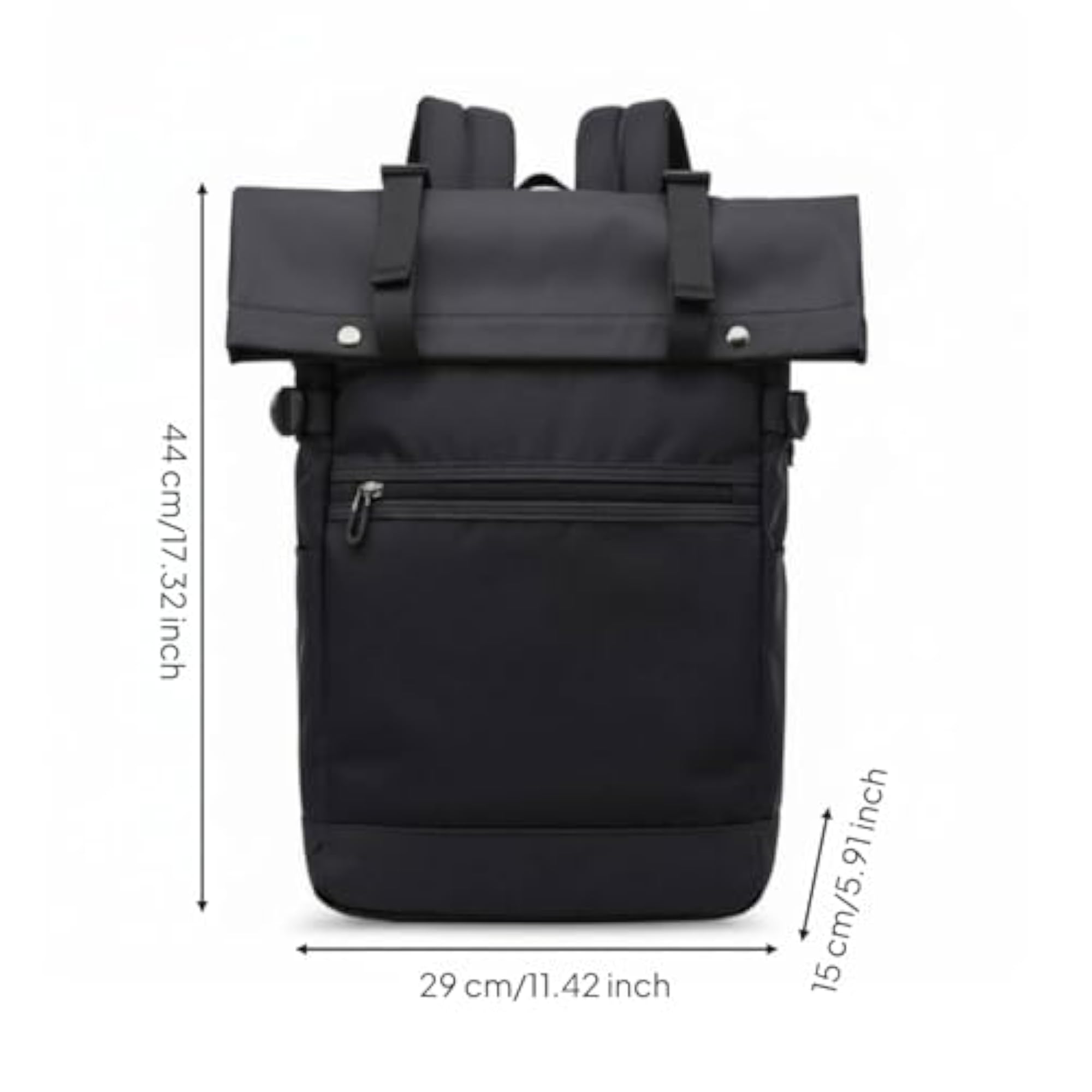 Front Buckle Closure 17-Inch Backpack for Commuting
