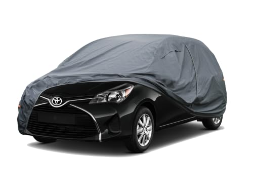 Image of GUNHYI 16 Layers Hatchback Car Cover Waterproof All Weather, Universal Fit Honda Fit, Toyota Yaris, Kia Rio, Mitsubishi Mirage, Chevrolet Spark /Sonic, Ford Fiesta, Mini Cooper 2-Door /4-Door etc.