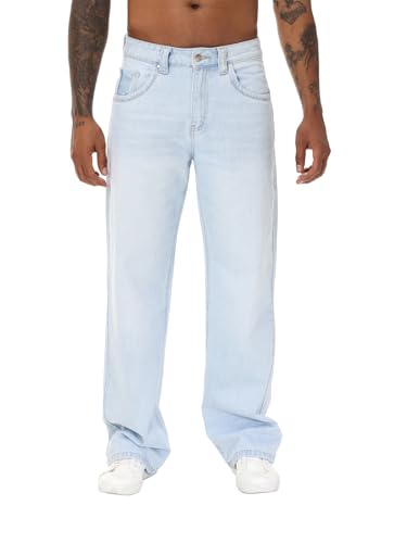 Men's Relaxed Fit Straight Leg Baggy Jeans Big & Tall Comfort Denim Pants 2025