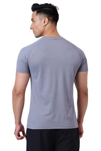 Image of FUAARK Grain Men's Slim Fit Heavyweight Stretchable Raglan Sleeves Gym & Workout Tshirt