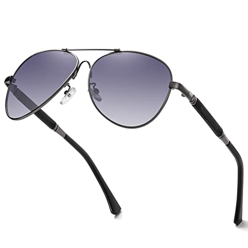 Polarized Aviator Sunglasses for Mens Womens Oversized Unbreakable Metal Frame Pilot Glasses Shades