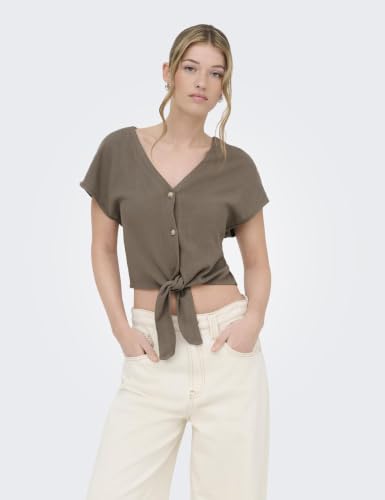 Onlsiesta Ss Knot Lin Bl Shirt PNT Noos – Ansicht 3