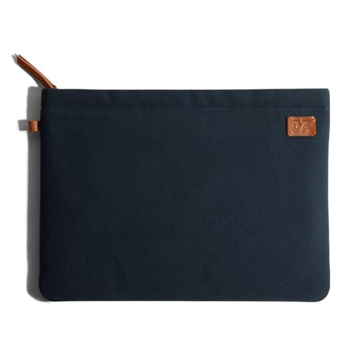 Image of DailyObjects Solid Skipper Sleeve | Stylish Durable Poly Cotton Canvas Material for Laptops & iPads | Zip Closure & Soft Cotton Inner Lining with Printed Slip Pockets