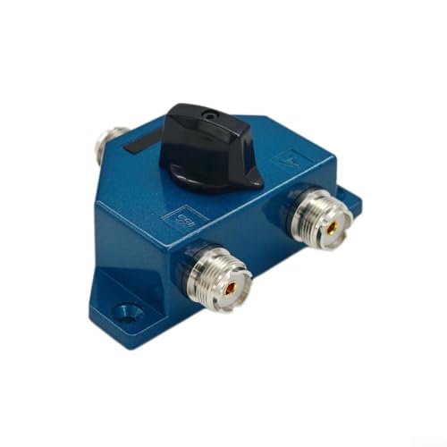 CS201 Interruptor coaxial SO239 de 2 vías - Herramienta de antena manual 1.8-600 MHz UHF Conector hembra para bandas HF VHF UHF