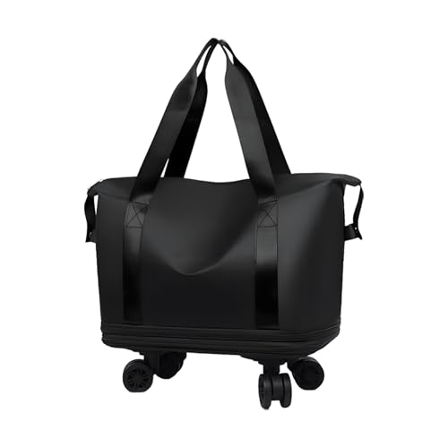 Bolsa De Viaje con Ruedas, Equipaje Plegable con Ruedas, Compartimento Ampliable Impermeable con Ruedas 360 Grados Giratorias