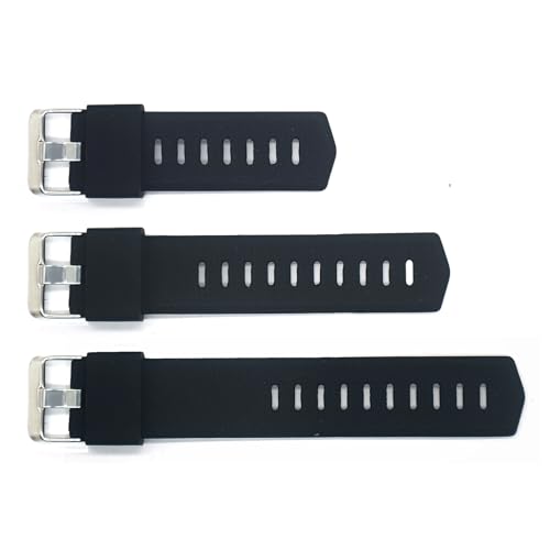 20mm Watch Band Extenders for 41mm Google Pixel Watch 4/3/2/1 Garmin Forerunner 245/645/55 Vivoactive 6/5/3 Vivomove Sport, Extender Bands Silicone for Larger Wrist or Ankle Wear (Black)