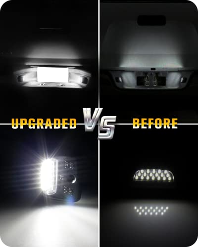 Ruxifey Led License Plate Lights Tag Lamp Assembly With Socket Compatible With 2005-2015 Toyota Tacoma 2000-2014 Toyota Tundra #TOP2